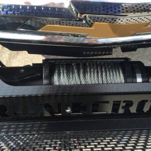 Iron Cross - Iron Cross 24-525-15 Winch Front Bumper with Grille Guard for Chevy Silverado 2500/3500 2015-2019 - Gloss Black - Image 10