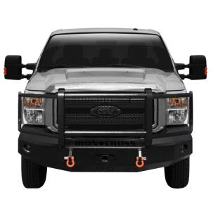 Iron Cross - Iron Cross 24-425-11-MB Winch Front Bumper with Grille Guard for Ford F250/F350/F450 2011-2016 - Matte Black - Image 2