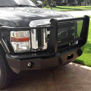 Iron Cross - Iron Cross 24-425-11-MB Winch Front Bumper with Grille Guard for Ford F250/F350/F450 2011-2016 - Matte Black - Image 3