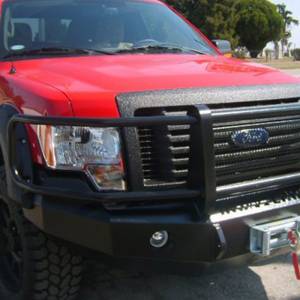Iron Cross - Iron Cross 24-415-09-MB Winch Front Bumper with Grille Guard for Ford F150 2009-2014 - Matte Black - Image 4