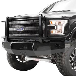 Iron Cross - Iron Cross 24-415-15-MB Winch Front Bumper with Grille Guard for Ford F150 2015-2017 - Matte Black - Image 2