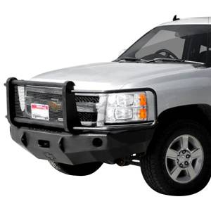 Iron Cross - Iron Cross 24-515-07-MB Winch Front Bumper with Grille Guard for Chevy Silverado 1500 2007-2013 - Matte Black - Image 2