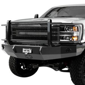 Iron Cross - Iron Cross 24-525-15-MB Winch Front Bumper with Grille Guard for Chevy Silverado 2500/3500 2015-2019 - Matte Black - Image 2
