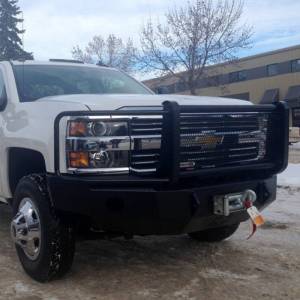 Iron Cross - Iron Cross 24-525-15-MB Winch Front Bumper with Grille Guard for Chevy Silverado 2500/3500 2015-2019 - Matte Black - Image 3