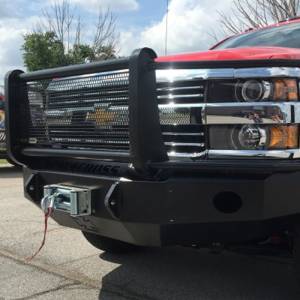 Iron Cross - Iron Cross 24-525-15-MB Winch Front Bumper with Grille Guard for Chevy Silverado 2500/3500 2015-2019 - Matte Black - Image 8