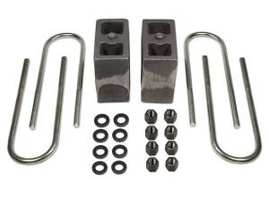 1980-1997 Ford F250 4wd (with o factory overloads) - 5.5" Rear Block & U-Bolt Kit - Non-Tapered Tuff Country - 97060