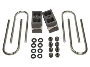 1999-2016 Ford F250 4wd (with factory overloads) - 5.5" Rear Block & U-Bolt Kit - Non-Tapered Tuff Country - 97064