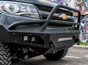 Bodyguard - Bodyguard GCC14AN1T A2L Sport Front Bumper No Sensor Holes Single Light Bar cutout Textured Black Chevy 1500 2014-2015 - Image 4