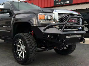 Bodyguard - Bodyguard GCC14AN1T A2L Sport Front Bumper No Sensor Holes Single Light Bar cutout Textured Black Chevy 1500 2014-2015 - Image 6