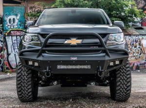 Bodyguard - Bodyguard GCC14AN1T A2L Sport Front Bumper No Sensor Holes Single Light Bar cutout Textured Black Chevy 1500 2014-2015 - Image 7