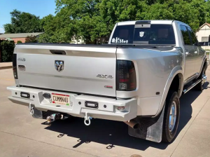 Bodyguard - Bodyguard FFF99BYLG T2 Rear Bumper with Sensor Holes and Light Holes Gloss Black Ford F250/350/450 1999-2016 - Image 3