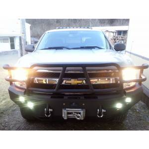 Hammerhead Bumpers - Hammerhead 600-56-0054 X-Series Winch Front Bumper with Full Brush Guard and Square Light Holes for Chevy Silverado 1500 2007-2013 - Image 2