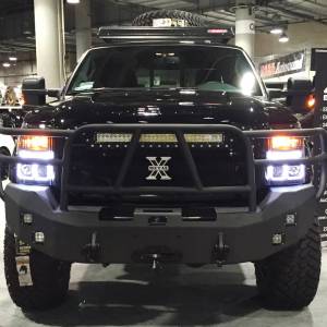 Hammerhead Bumpers - Hammerhead 600-56-0056 X-Series Winch Front Bumper with Full Brush Guard and Square Light Holes for Ford F250/F350/F450/F550 2011-2016 - Image 3