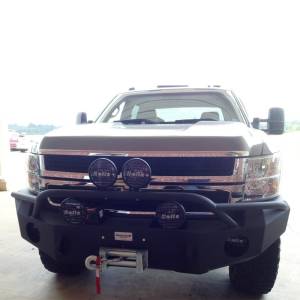 Hammerhead Bumpers - Hammerhead 600-56-0058 Winch Front Bumper with Pre-Runner Guard and Square Light Holes for Chevy Silverado 2500/3500 2007-2010 - Image 2