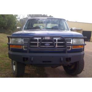 Hammerhead Bumpers - Hammerhead 600-56-0067 X-Series Winch Front Bumper with Full Brush Guard and Square Light Holes for Ford F150 Bronco 1992-1996 - Image 4