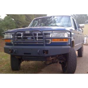 Hammerhead Bumpers - Hammerhead 600-56-0067 X-Series Winch Front Bumper with Full Brush Guard and Square Light Holes for Ford F250/F350/F450 1992-1998 - Image 3