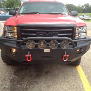 Hammerhead Bumpers - Hammerhead 600-56-0071 Winch Front Bumper with Pre-Runner Guard and Square Light Holes for GMC Sierra 1500 2007-2013 - Image 2