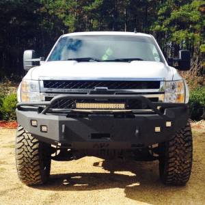 Hammerhead Bumpers - Hammerhead 600-56-0109 Winch Front Bumper with Pre-Runner Guard and Square Light Holes for Chevy Silverado 2500/3500 2011-2014 - Image 2