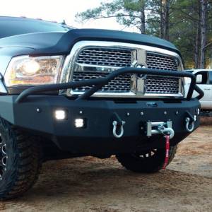 Hammerhead Bumpers - Hammerhead 600-56-0435 X-Series Winch Front Bumper with Pre-Runner Guard and Square Light Holes for Dodge Ram 2500/3500/4500/5500 2010-2018 - Image 3