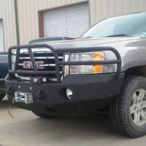 Hammerhead Bumpers - Hammerhead 600-56-0196 X-Series Winch Front Bumper with Full Brush Guard and Square Light Holes for GMC Sierra 1500 2007-2013 - Image 3
