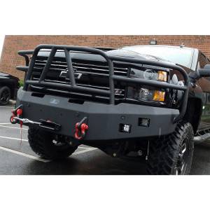 Hammerhead Bumpers - Hammerhead 600-56-0277 X-Series Winch Front Bumper with Full Brush Guard and Sensor Holes for Chevy Silverado 2500/3500 2015-2019 - Image 3