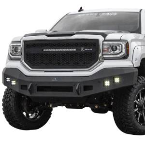 Hammerhead 600-56-0416 Low Profile Front Bumper with Square Light Holes for GMC Sierra 2500/3500 2015-2019