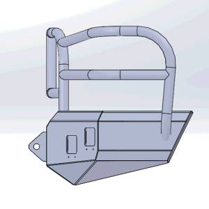 Hammerhead Bumpers - Hammerhead 600-56-0132 X-Series Winch Front Bumper with Full Brush Guard and Square Light Holes for Chevy Silverado 1500 2003-2006 - Image 2