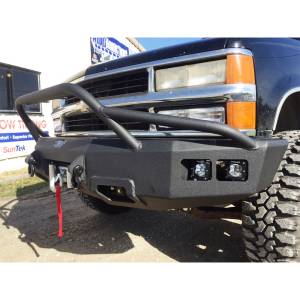 Hammerhead Bumpers - Hammerhead 600-56-0127T Winch Front Bumper with Pre-Runner Guard and Square Light Holes for Chevy Tahoe/Suburban 1992-2000 - Image 3