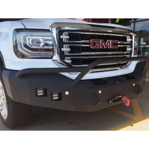 Hammerhead 600-56-0127Y Winch Front Bumper with Pre-Runner Guard and Square Light Holes for GMC Yukon 1992-2000