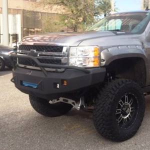 Hammerhead 600-56-0446 Low Profile Front Bumper with Pre-Runner Guard and Square Light Holes for Chevy Silverado 2500/3500 2011-2014