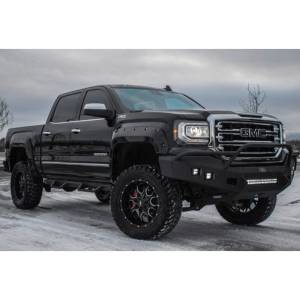 Hammerhead 600-56-0436 Low Profile Front Bumper with Pre-Runner Guard and Square Light Holes for GMC Sierra 1500 2016-2018