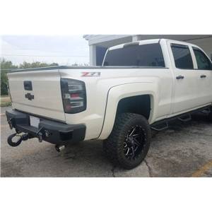 Hammerhead Bumpers - Hammerhead 600-56-0482U Flush Mount Rear Bumper with Sensor Holes for Chevy Silverado 2500/3500 2015-2019 **Bare Steel** - Image 4