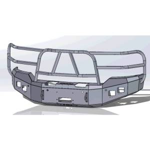 Hammerhead 600-56-0636 X-Series Winch Front Bumper with Full Brush Guard and Sensor Holes for Chevy Silverado 1500 2016-2018