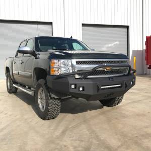 Hammerhead 600-56-0630 Low Profile Fleet Front Bumper with Pre-Runner Guard and Square Light Holes for Chevy Silverado 1500 2007-2013