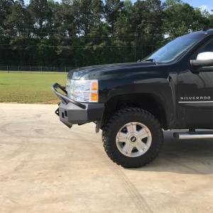 Hammerhead Bumpers - Hammerhead 600-56-0630 Low Profile Fleet Front Bumper with Pre-Runner Guard and Square Light Holes for Chevy Silverado 1500 2007-2013 - Image 2