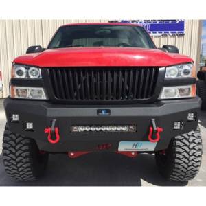Hammerhead Bumpers - Hammerhead 600-56-0599 Low Profile Front Bumper with Square Light Holes for Chevy Silverado 2500 HD/3500 HD 2003-2006 - Image 2