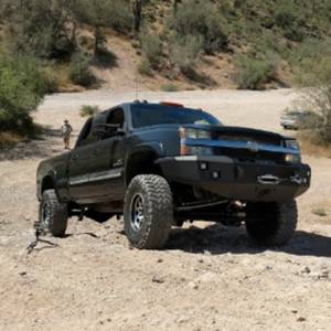 Hammerhead Bumpers - Hammerhead 600-56-0113 Winch Front Bumper with Square Light Holes for Chevy Silverado 2500 HD/3500 HD 2003-2006 - Image 3