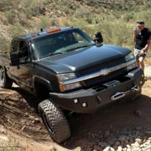 Hammerhead Bumpers - Hammerhead 600-56-0113 Winch Front Bumper with Square Light Holes for Chevy Silverado 2500 HD/3500 HD 2003-2006 - Image 5