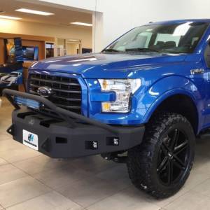 Hammerhead Bumpers - Hammerhead 600-56-0327 Winch Front Bumper with Pre-Runner Guard and Square Light Holes for Ford F150 2015-2017 - Image 2