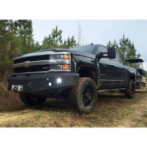 Hammerhead Bumpers - Hammerhead 600-56-0276 Winch Front Bumper with Square Light Holes and Sensor Holes for Chevy Silverado 2500/3500 2015-2019 - Image 3