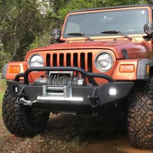 Hammerhead Bumpers - Hammerhead 600-56-0626 Winch Front Bumper with Pre-Runner Guard and Square Light Holes for Jeep Wrangler TJ 1997-2006 - Image 2