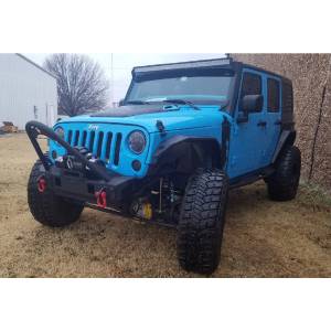 Hammerhead Bumpers - Hammerhead 600-56-0696 Minimalist Stinger Front Bumper and OEM Fog Holes for Jeep Wrangler JK 2007-2017 - Image 4