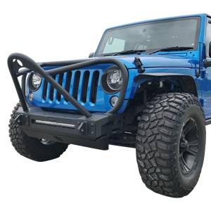 Hammerhead 600-56-0685 Minimalist Stinger Front Bumper with Full Brush Guard for Jeep Wrangler JK 2007-2017