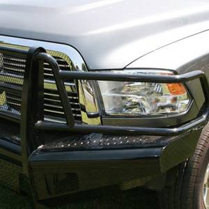 Fab Fours - Fab Fours DR10-S2960-1 Black Steel Front Bumper with Full Grille Guard for Dodge Ram 2500 HD/3500 HD 2010-2018 - Image 5