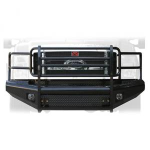 Fab Fours FS08-S1960-1 Black Steel Front Bumper with Full Grille Guard for Ford F250/F350 2008-2010