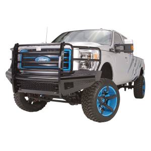 Fab Fours - Fab Fours FS11-S2560-1 Black Steel Front Bumper with Full Grille Guard for Ford F250/F350/F450/F550 2011-2016 - Image 2