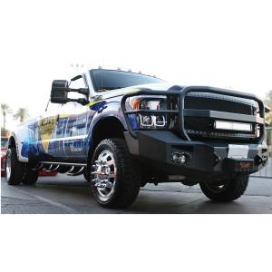 Fab Fours - Fab Fours FS11-A2650-1 Winch Front Bumper with Full Guard and Sensor Holes for Ford F450/F550 2011-2016 - Image 2