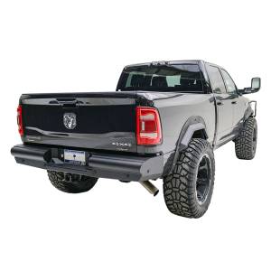 Fab Fours - Fab Fours DR10-U2950-1 Black Steel Elite Smooth Rear Bumper for Dodge Ram 2500/3500 2010-2018 - Image 4