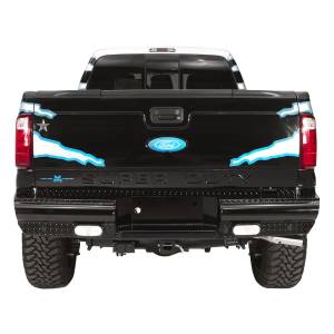 Fab Fours FS08-T1350-1 Black Steel Rear Bumper for Ford F250/F350 1999-2016