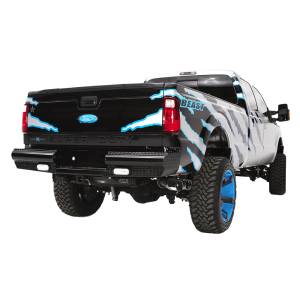 Fab Fours - Fab Fours FS08-T1350-1 Black Steel Rear Bumper for Ford F250/F350 1999-2016 - Image 2